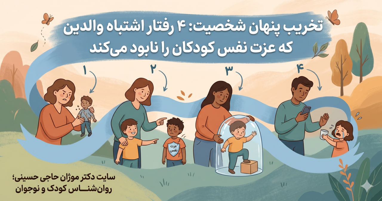 تخریب پنهان شخصیت؛ ۴ رفتار اشتباه والدین که عزت نفس کودکان را نابود می‌کند