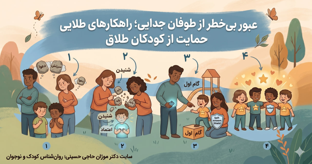 عبور بی‌خطر از طوفان جدایی؛ راهکارهای طلایی حمایت از کودکان طلاق